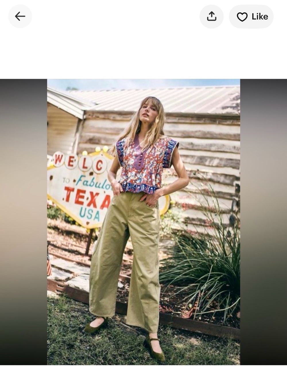 HUNTER BELL Olive-Green Wide Leg High Waist Pants